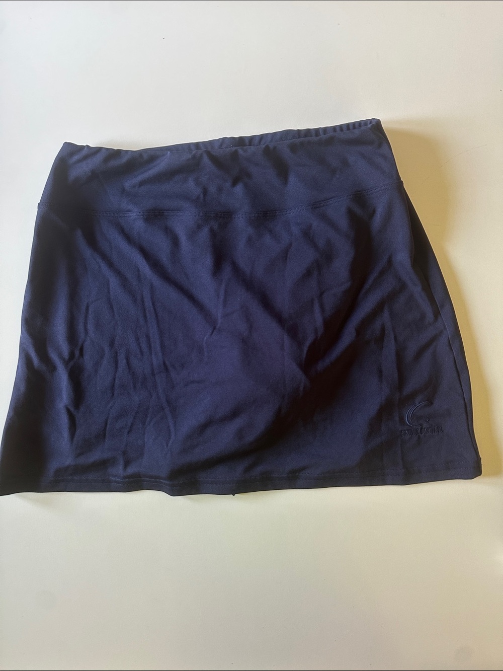 Navy Active Mini Skirt with Wide Waistband